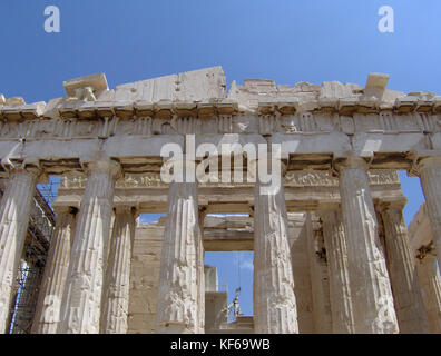 The Parthenon. East façade view without scaffolding. Stock Photo