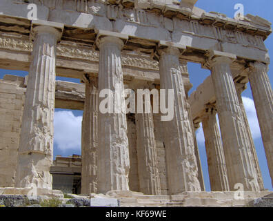 The Parthenon. East façade view without scaffolding. Stock Photo