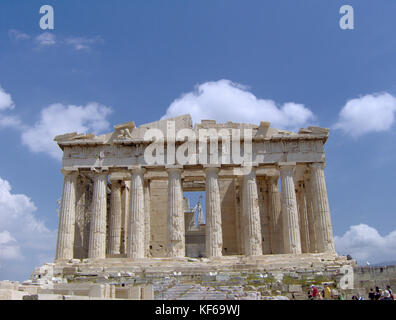 The Parthenon. East façade view without scaffolding. Stock Photo