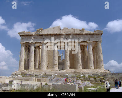 The Parthenon. East façade view without scaffolding. Stock Photo