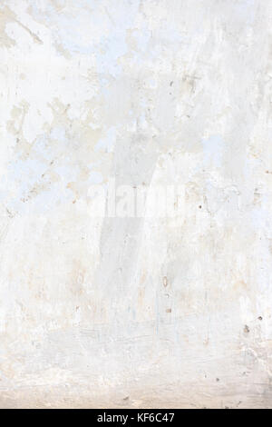 White concrete wall. Small cracks on the surface Stock Photo