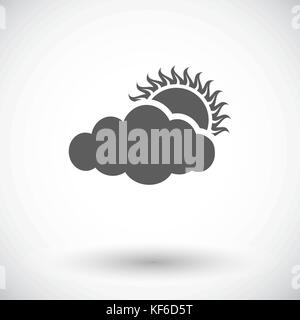 Overcast single icon.  Stock Vector