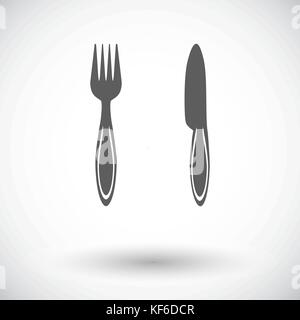 Cutlery single flat icon. Stock Vector