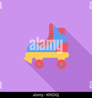 Roller skate flat icon Stock Vector