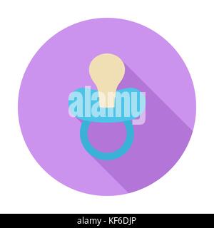 Nipple flat icon Stock Vector