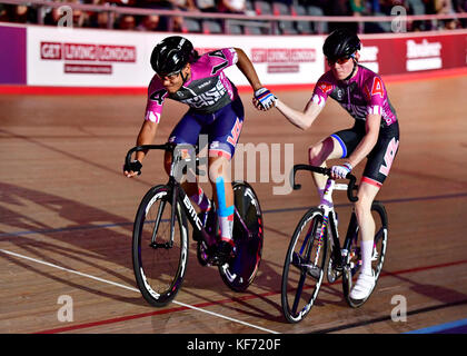 London, UK. 26th Oct, 2017. Gray/Lord (GBR) n 40km Madison during Six Day London - day 3 event on Thursday, 26 October 2017, London England. Credit: Taka Wu/Alamy Live News Stock Photo