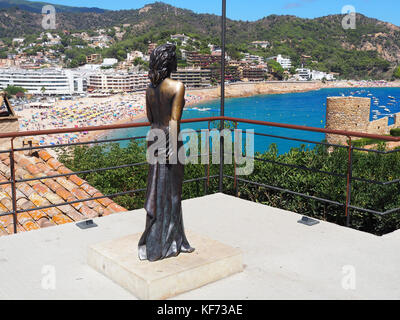 Ava Gardner sculpture in Tossa de Mar, Spain Stock Photo