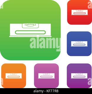 Building level set color collection Stock Vector