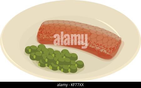 Salmon icon, isometric style Stock Vector