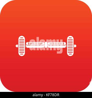 Hoverboard gyro pod icon digital red Stock Vector
