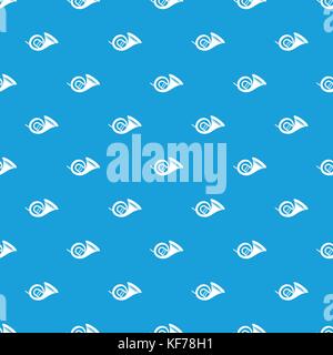 French horn pattern seamless blue Stock Vector