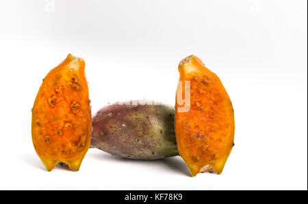 prickly pear on white background Stock Photo