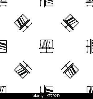 Laptop pattern seamless black Stock Vector