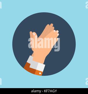 Flat. Concept of success Applause. Hands clapping. Vector Illustration Stock Vector