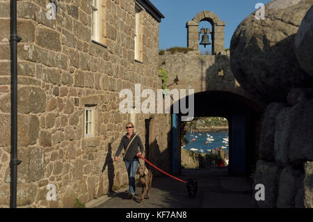 The Garrison Bell tower. Hugh Town. St Mary's, Isles of Scilly, Cornwall, England, UK Stock Photo