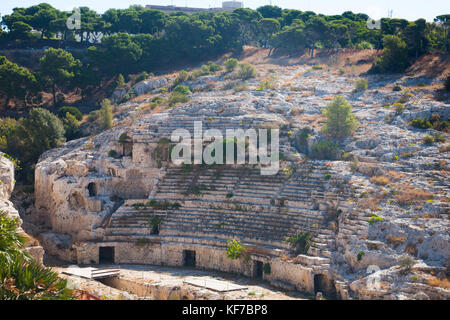 Second century AD Roman Amphitheatre in Cagliari (Calaris), Sardinia, Italy Stock Photo