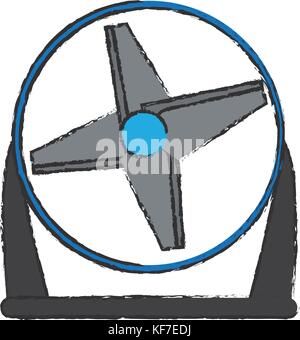 fan icon over white background vector illustration Stock Vector