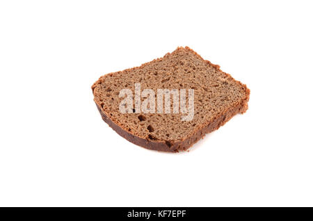Black sliced bread. Isolated on a white background. The view from the top. Stock Photo