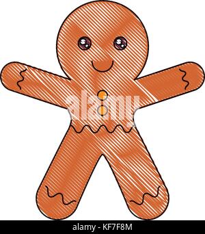 ginger man icon over white background vector illustration Stock Vector