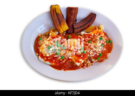 Motulenos eggs breakfast of Mexico in Riviera Maya Stock Photo
