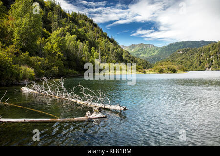 USA, Alaska, Redoubt Bay, Big River Lake, the scenery surrounding Redoubt Bay Lodge Stock Photo