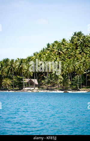 INDONESIA, Mentawai Islands, small thatched hut on a remote island Stock Photo