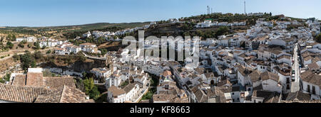 Setenil de las Bodegas, one of small white towns in Andalusia, Spain Stock Photo