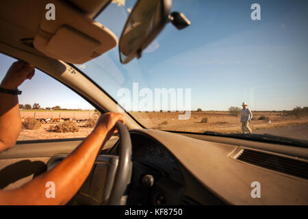 MEXICO, Baja, Magdalena Bay, Pacific Ocean, driving on Isla Magdalena Stock Photo