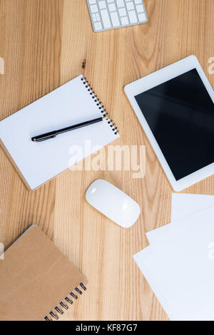 tablet and business supplies Stock Photo