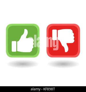 Like and Dislike Icon, Vector, Illustration, Eps File Stock Vector