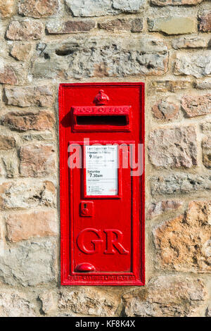 Red Geirge V Letterbox at Symonds Yat East Wye Valley AONB Stock Photo