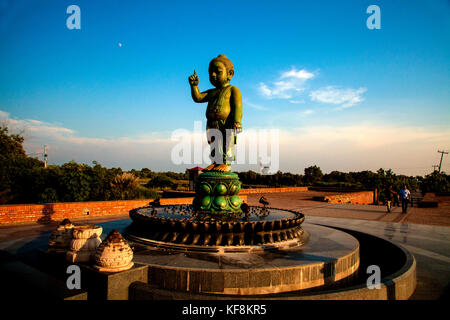 Granary made of mud with thatched roof is most common form in  landscape of rural India.. Stock Photo