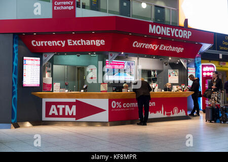 Moneycorp Bureau de Change office. Gatwick airport South Terminal. London. UK. (91) Stock Photo