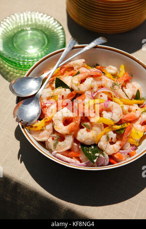 USA, Tennessee, Nashville, Iroquois Steeplechase, shrimp dish Stock Photo