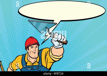 Superhero Builder professional comic bubble Stock Vector