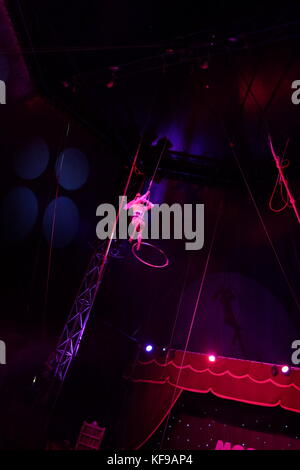 circus sway pole trapeze artist Stock Photo