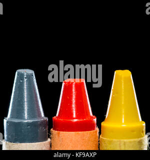 Macro shot of wax crayons isolated on a white background Stock Photo ...