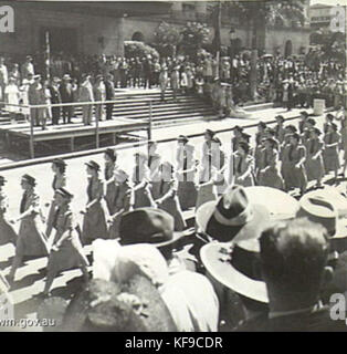 A photograph of Australian Army soldiers marching along Macquarie ...
