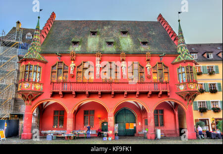 The Historical Merchants Hall on the Minster Square in Freiburg im Breisgau - Baden-Wurttemberg, Germany Stock Photo