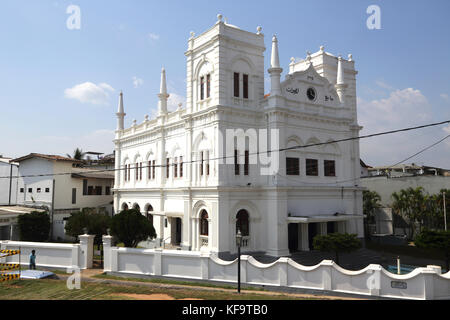 Galle Fort Galle Southern Province Sri Lanka Rampart Street Meeran Jumma Mosque Stock Photo