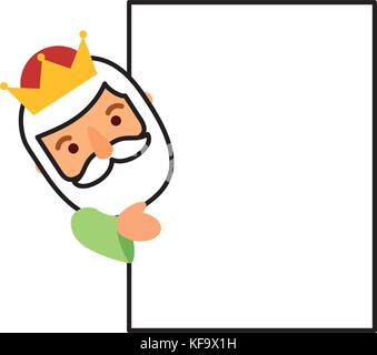 epiphany king of orient card blank space vector illustration Stock Vector