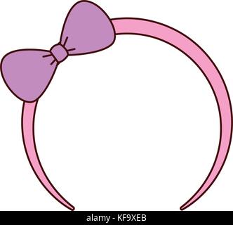 Baby Pink Ribbon Headband Sticker Vector Graphic by holycatart