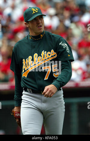 Pitcher Barry Zito of the Oakland Athletics pitches against the