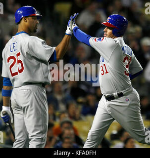 Chicago Cubs' Alfonso Soriano hits a solo home run in the sixth inning  against the Washington Nationals in a baseball game on Wednesday, Aug. 10,  2011, in Chicago. (AP Photo/Charles Cherney Stock