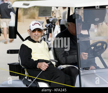 Yogi Berra in a golf cart at the Bob Hope Chrysler Open at the Silver Rock Resort in La Quinta, CA, on Wednesday, Jan. 16, 2008. Photo credit: Francis Specker Stock Photo