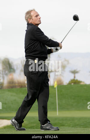 Michael Bolton plays golf  at the Bob Hope Chrysler Open at the Silver Rock Resort in La Quinta, CA, on Wednesday, Jan. 16, 2008. Photo credit: Francis Specker Stock Photo