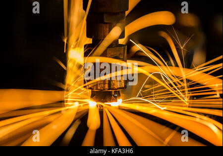 Close-up spot welding nut Stock Photo