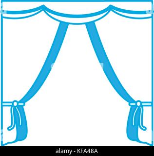 curtains icon over white background vector illustration Stock Vector