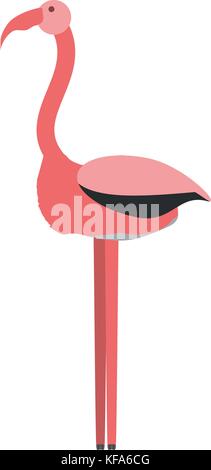 flamingo icon over white background vector illustration Stock Vector ...