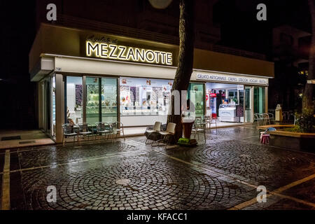 Il Gelato di Mezzanotte, ice cream, Misano Adriatico, Italy. Stock Photo